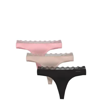 Calvin Klein Thong 3Pk Multi/patterned