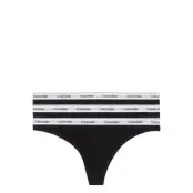 Calvin Klein Thong 3Pk Svart