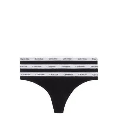 Calvin Klein Thong 3Pk Svart