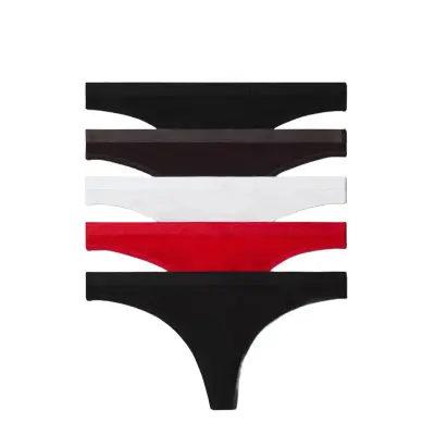 Calvin Klein Thong 5 Pk Svart