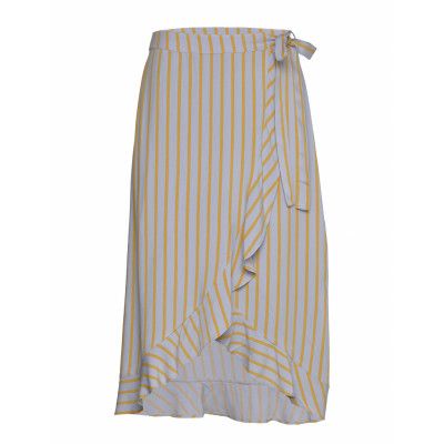 Charlotte Print Skirt Knälång Kjol Blå Modström