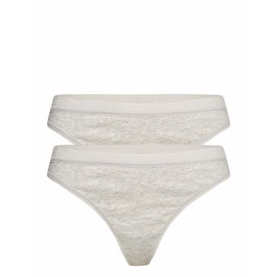Core Thong 2P Stringtrosa Underkläder Grey Björn Borg
