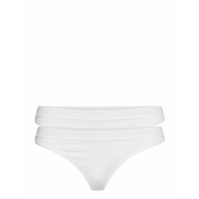 Core Thong 2P Stringtrosa Underkläder Vit Björn Borg