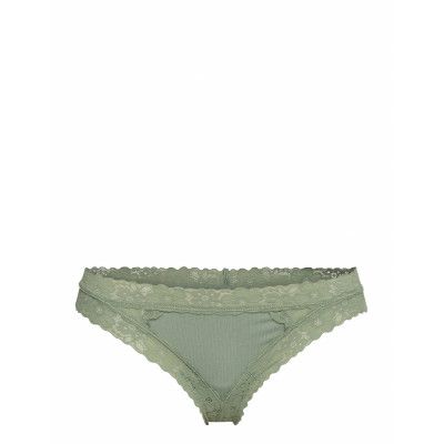 Craft Lace Panel Thong Stringtrosa Underkläder Grön Aerie