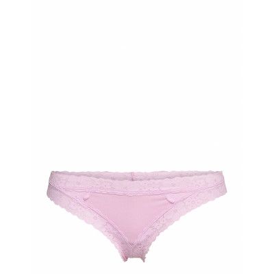 Craft Lace Panel Thong Stringtrosa Underkläder Rosa Aerie