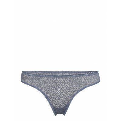 Dkny Modern Lace Thong Vintage Stringtrosa Underkläder Blå DKNY Homewear