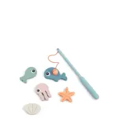 Done by Deer Bath Fishing Toy Sea Friends Colour Mix - Multi/patterned - FISHING ROD:21CM