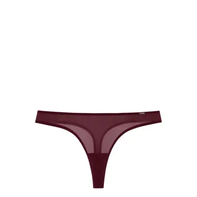 Dorina Origins-Shimmer Mesh Thong Burgundy