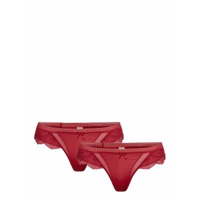 Elena-2Pp String Stringtrosa Underkläder Red Dorina