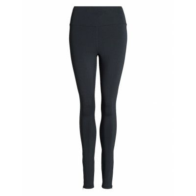 Elene Tights Zip Sport Running-training Tights Svart Rethinkit