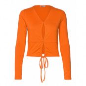Enpome Ls String Tee 6971 Tops T-shirts & Tops Long-sleeved Orange Envii