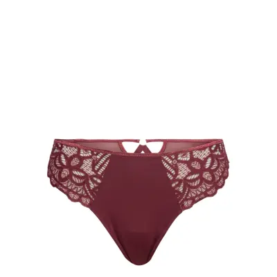 First_Night_Thong Stringtrosa Underkläder Burgundy Primadonna