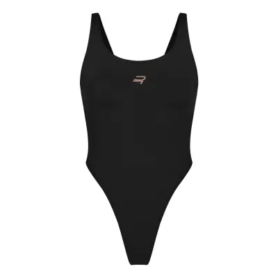 Flattering String Bodysuit Sport T-shirts & Tops Bodies Svart Röhnisch