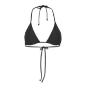 GANNI Recycled Core Solid String Bikini Top - Black - 34