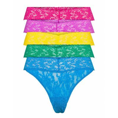 Hanky Panky Brilliant Blooms, Original Rise Thong Stringtrosa Underkläder Rosa Hanky Panky