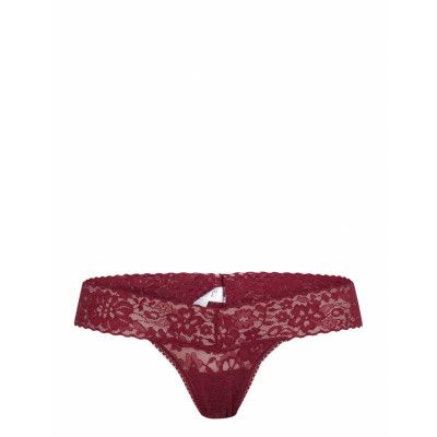 Hanky Panky Daily Lace, Low Rise Thong Stringtrosa Underkläder Vinröd Hanky Panky