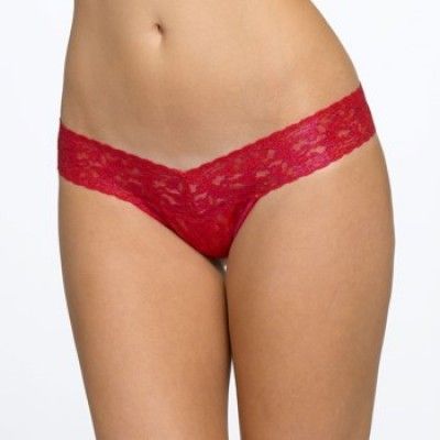 Hanky Panky Thong Low Rise Shimmer Lace Red * Fri Frakt * * Kampanj *