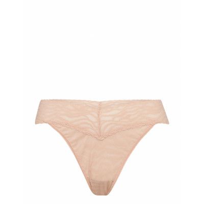 Hanky Panky Zebra Lace, Original Rise Thong Stringtrosa Underkläder Creme Hanky Panky