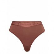 High Waist Thong *Villkorat Erbjudande Stringtrosa Underkläder Brun Tommy Hilfiger