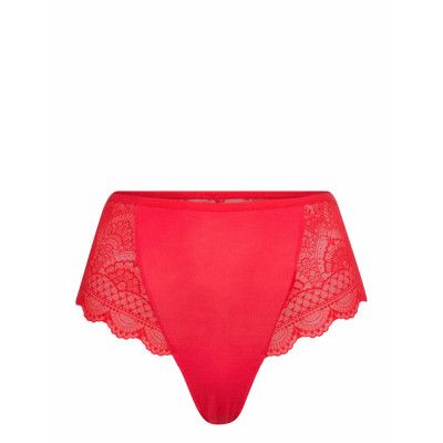 Highwaist-String Lingerie Panties High Waisted Panties Röd Schiesser