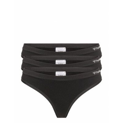 Hmljuno 3-Pack Seamless Thong Sport Panties Thong Svart Hummel