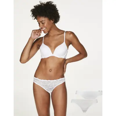 Hunkemöller 2-Pack Angie String - White - L
