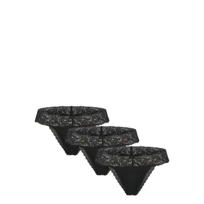 Hunkemöller 3 Pack Madison Thong Svart
