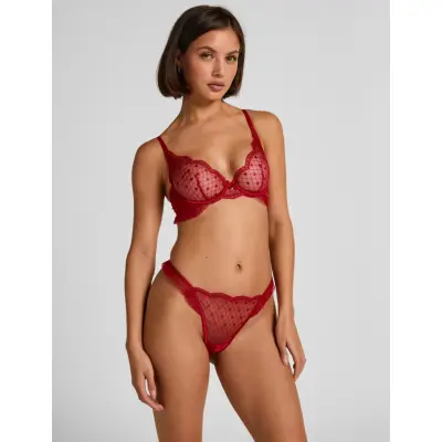 Hunkemöller Cordelie Hl T String - Red - XL