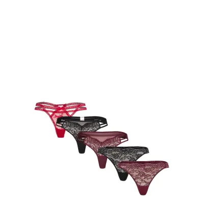 Hunkemöller Fashion String 5-Pack - Multi/patterned - XS