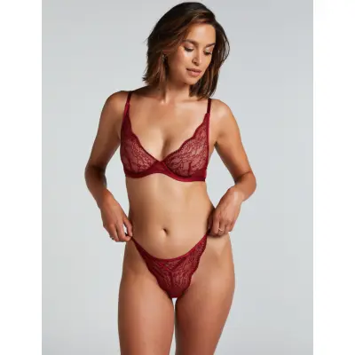 Hunkemöller Isabelle String Tr - Burgundy - M