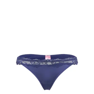 Hunkemöller Lace & Shine String R - Navy - S