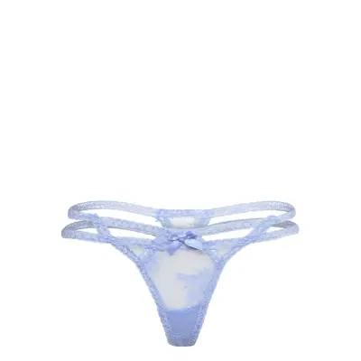 Irina String T Stringtrosa Underkläder Blå Hunkemöller