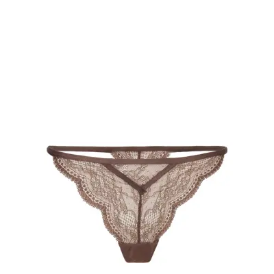 Isabelle String Tr Stringtrosa Underkläder Brown Hunkemöller