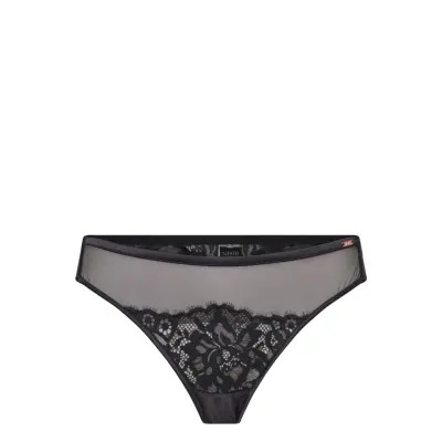 Jacqueline Hl String R Stringtrosa Underkläder Svart Hunkemöller