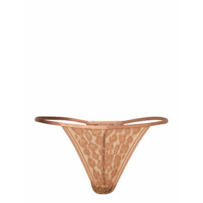 Jeanette String Stringtrosa Underkläder Brun Underprotection