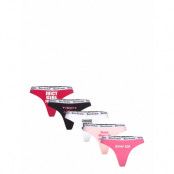 Juicy Couture Juicy Slogan Dana 5 Pack Thong Rosa