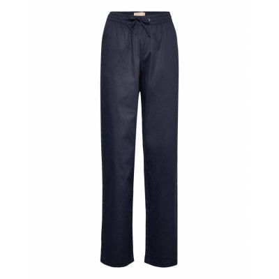 Jxalva Regular Mw String Pants Sn Trousers Joggers Marinblå JJXX