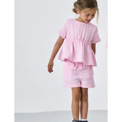 Kids Only Kmgthyra Life String Shorts Wvn Noos - Pink - 110