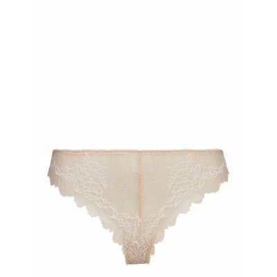 Lace Perfection Tanga Stringtrosa Underkläder Beige Wacoal