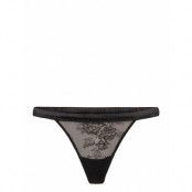 Lace Satin Thong Stringtrosa Underkläder Black Understatement Underwear