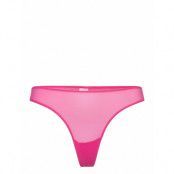 Lace Satin Thong *Villkorat Erbjudande Stringtrosa Underkläder Rosa Understatement Underwear