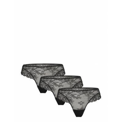 Lace String 3-Pack Stringtrosa Underkläder Black Missya