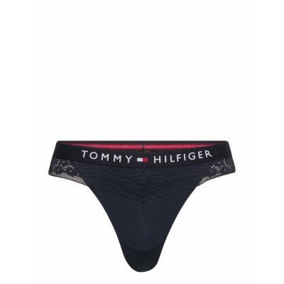 Lace Thong Stringtrosa Underkläder Navy Tommy Hilfiger