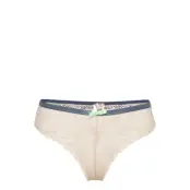 Lacey Baza Bottom Stringtrosa Underkläder Beige Becksöndergaard