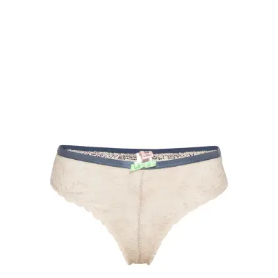 Lacey Baza Bottom Stringtrosa Underkläder Beige Becksöndergaard