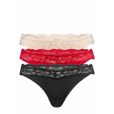 Lianne-3pp Sensual String Stringtrosa Underkläder Multi/mönstrad Dorina