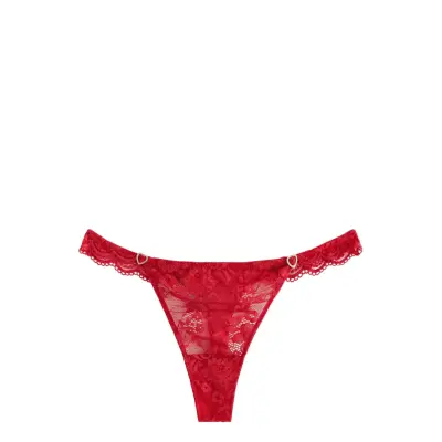 Lindex Brief Thong Low Recycle Iris L Röd