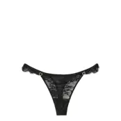 Lindex Brief Thong Low Recycle Iris L Svart