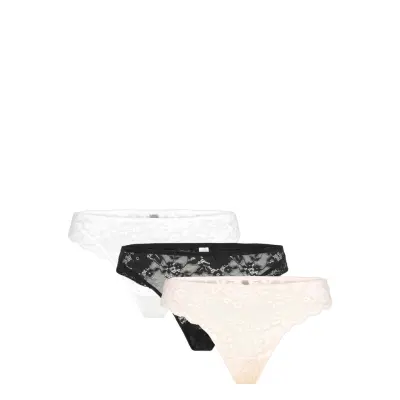 Lindex Brief Thong Reg Iris Lace Back Multi/patterned