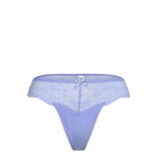 Lindex Brief Thong Reg Lacy Back Vale Blå